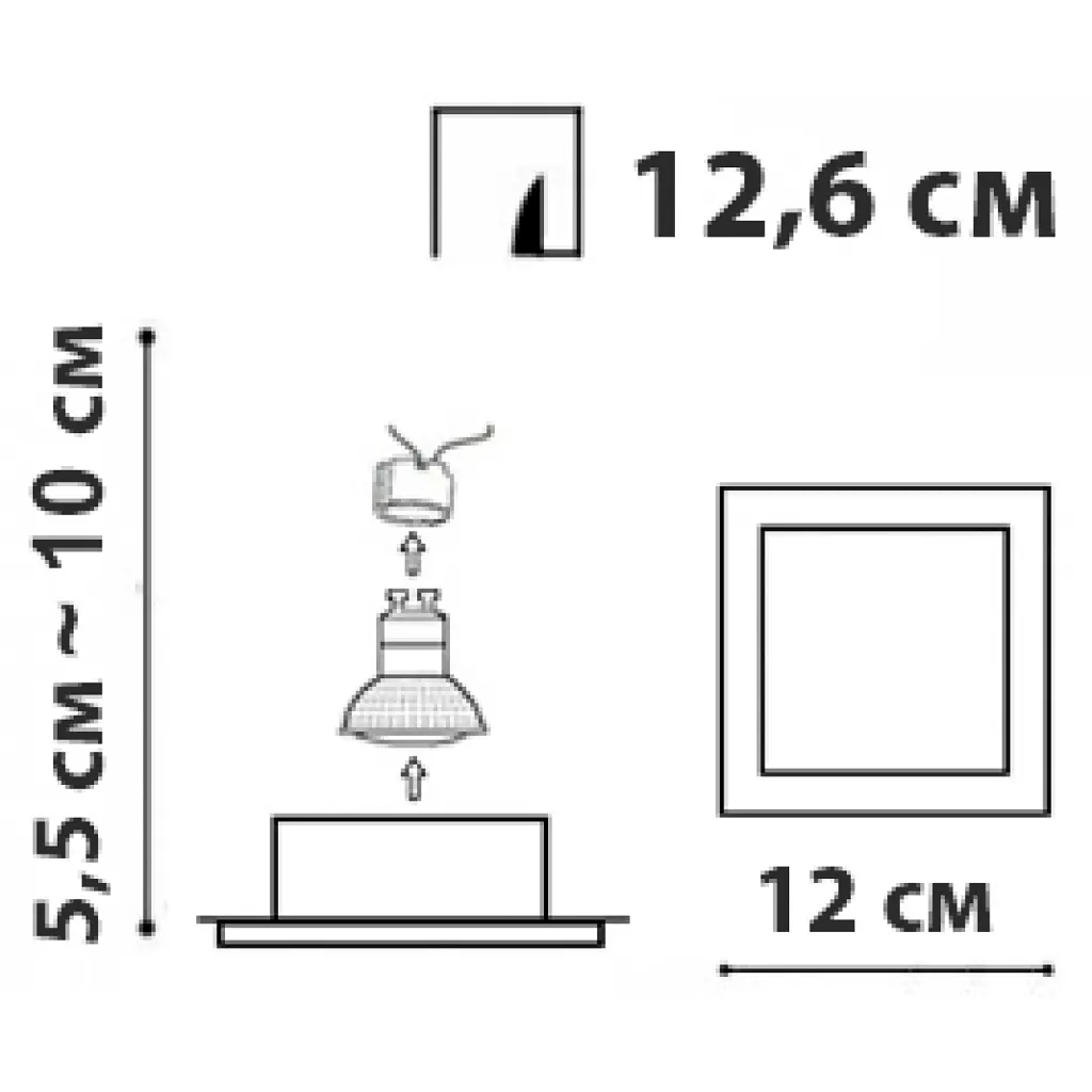 Точковий світильник Friendlylight Gypsum Recessed FL1092 - фото 3