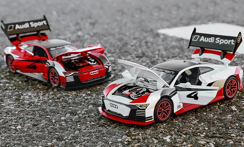Колекційна металева модель спорткара АвтоЕксперт Audi E-tron Vision Gran Turismo з інерцією, світлом та звуком 1:32 - фото 8