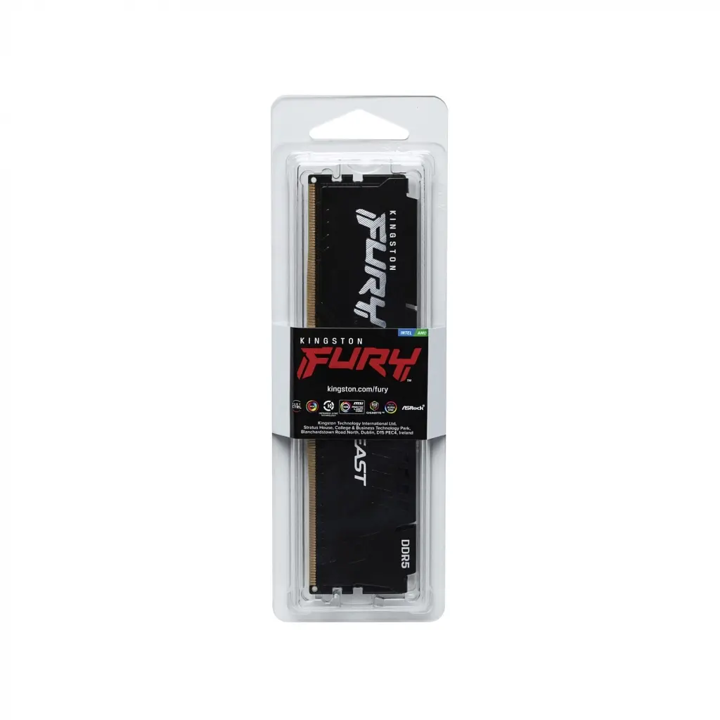 Модуль пам'яті для комп'ютера DDR5 16GB 5600 MHz Beast Black Kingston Fury (ex.HyperX) (KF556C40BB-16) - фото 5
