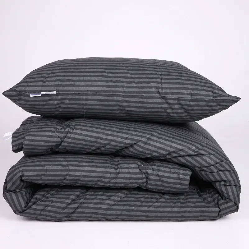 Одеяло антиаллергенное MirSon зима №165 Сolor Fun Line Stripe Black с эвкалиптовым волокном 110х140 см (2200010857344) - фото 3