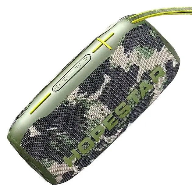 Бездротова портативна акустика - Bluetooth стовпчик Hopestar H49 зелений камуфляж - фото 2