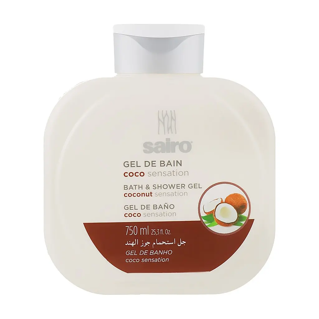 Гель для душу Sairo Bath And Shower Gel Кокосове відчуття 750 мл (8433295049379)