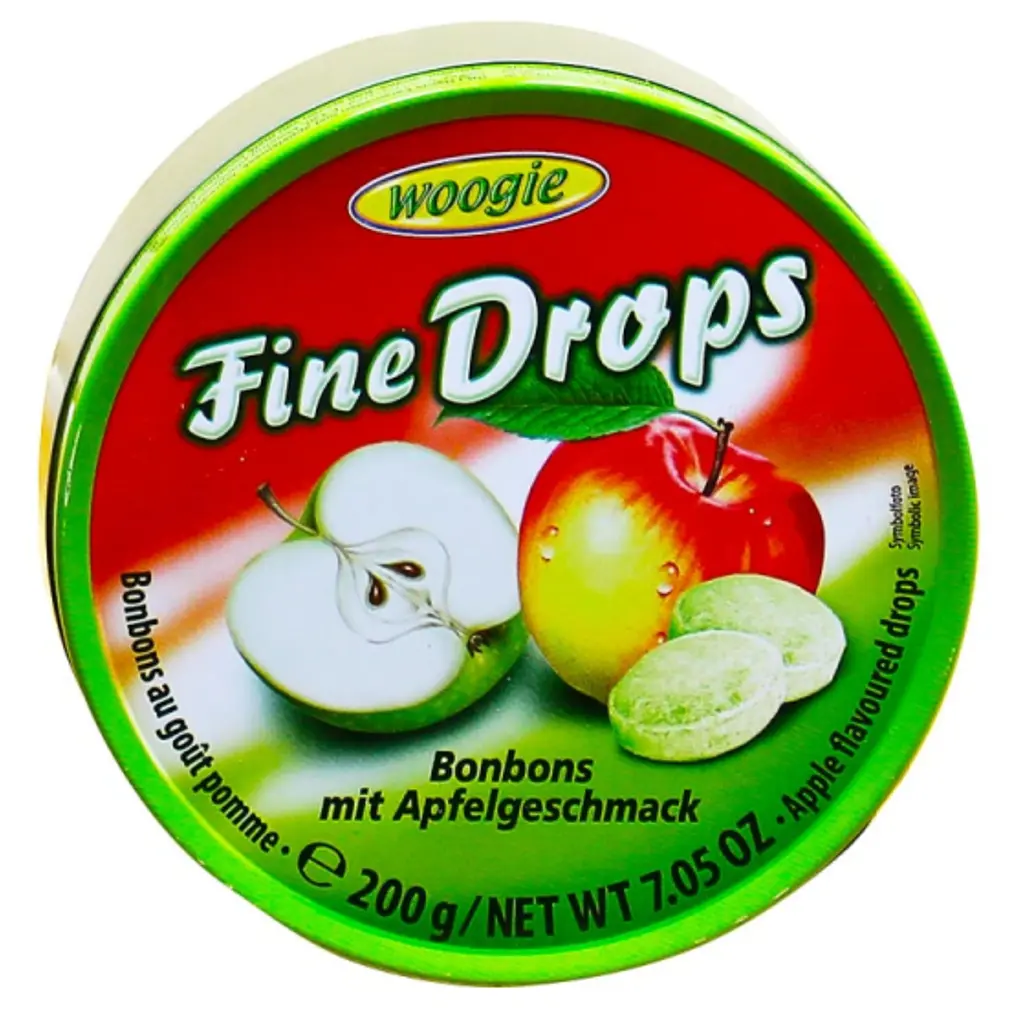 Льодяники Woogie Fine Drops зі смаком яблука 200г - фото 3