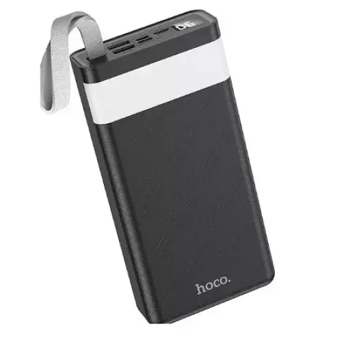 Универсальная мобильная батарея Hoco J73 30000mAh 2USB + LED lamp (Черный) - фото 3