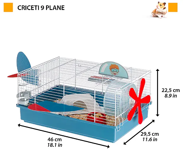 Клітка для гризунів Ferplast Criceti 9 Plane 46 х 29.5 х 23 см синя 57000070 - фото 2