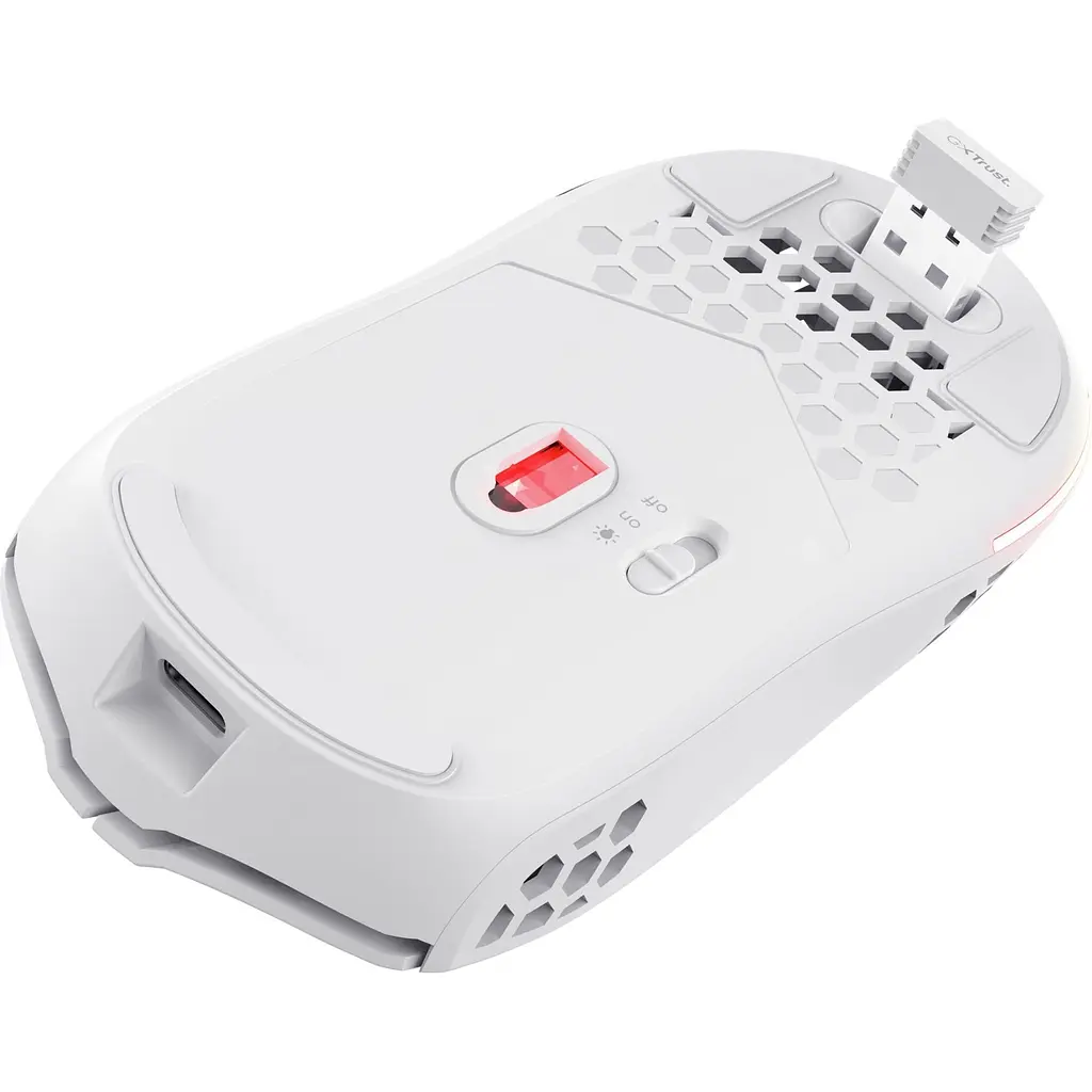 Миша Trust GXT 929 Helox Wireless/USB White (25390) [143050] - фото 5
