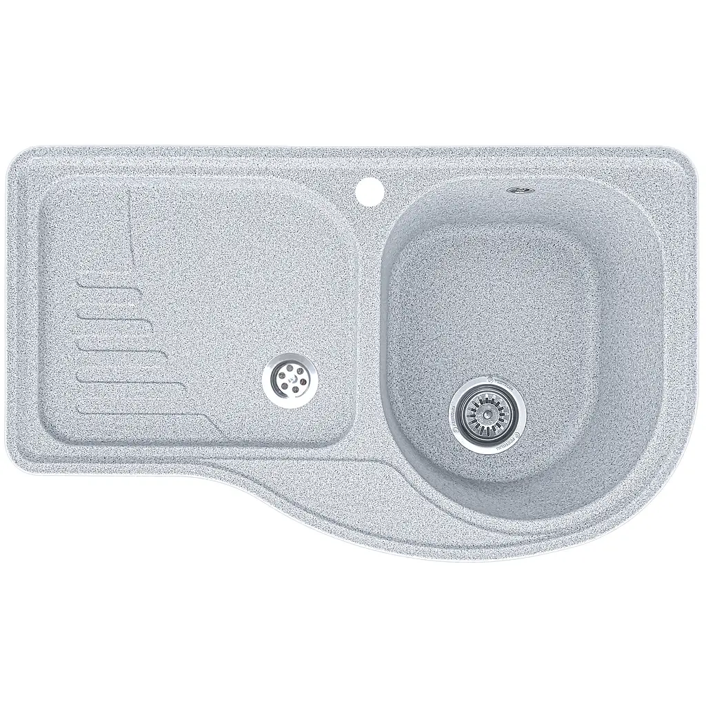 Мойка кухонная Valetti 52N гранитная 840х510 мм серая - фото 3