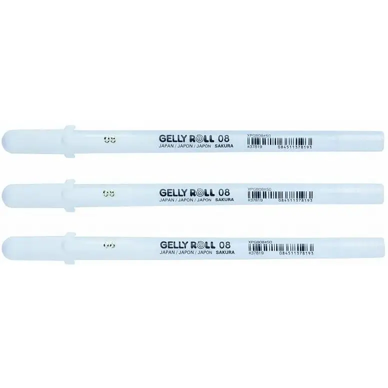 Набір гелевих ручок Sakura Basic Real Whites 3шт Білі - фото 2