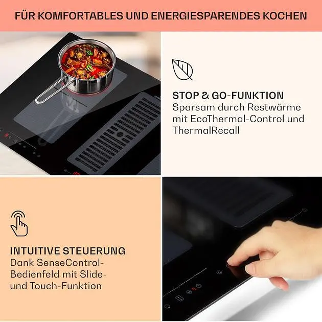 Індукційна плита з витяжкою Klarstein Full House DownAir System (10039858) - фото 5