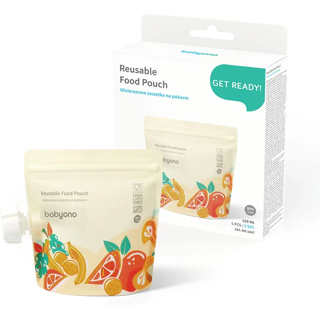 Пищевые пакеты BabyOno многоразовые 150 мл 5 шт. (1467) - фото 5