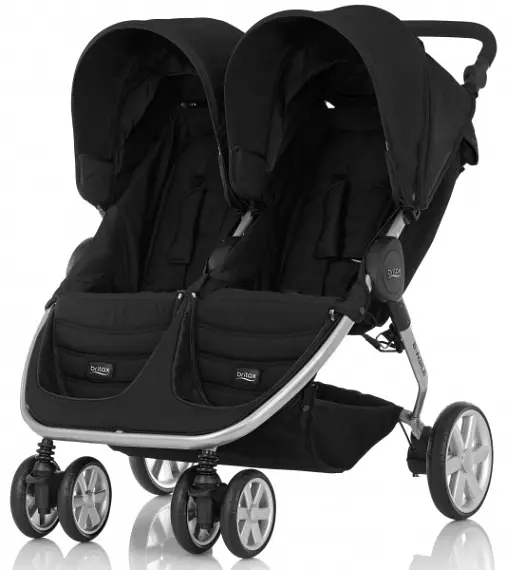 Прогулянкова коляска для двійнят Britax Romer B-Agile Double Cosmos Black, чорна (2000033222) - фото 2