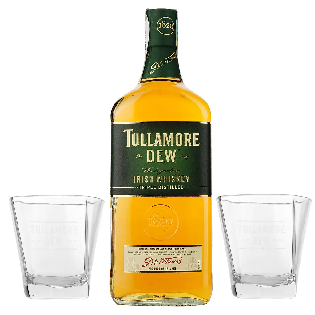 Виски Tullamore Dew Original Irish Whiskey, + 2 стакана в коробке, 40 %, 0,7 л - фото 2