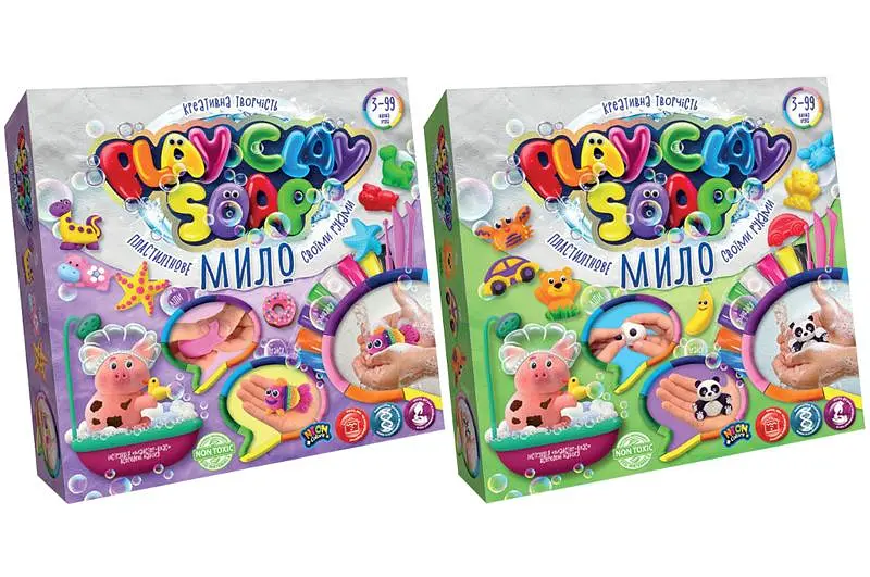 Набір для творчості PCS-01-01U,02U "Пластилінове мило PLAY CLAY SOAP" великий DANKO