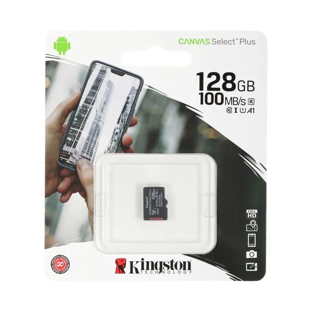 Карта пам’яті miсroSDXC 128GB Kingston TransFlash Memory Card Class 10 A1 Canvas Select Plus (SDCS2/128GBSP) (090-00212) - фото 3