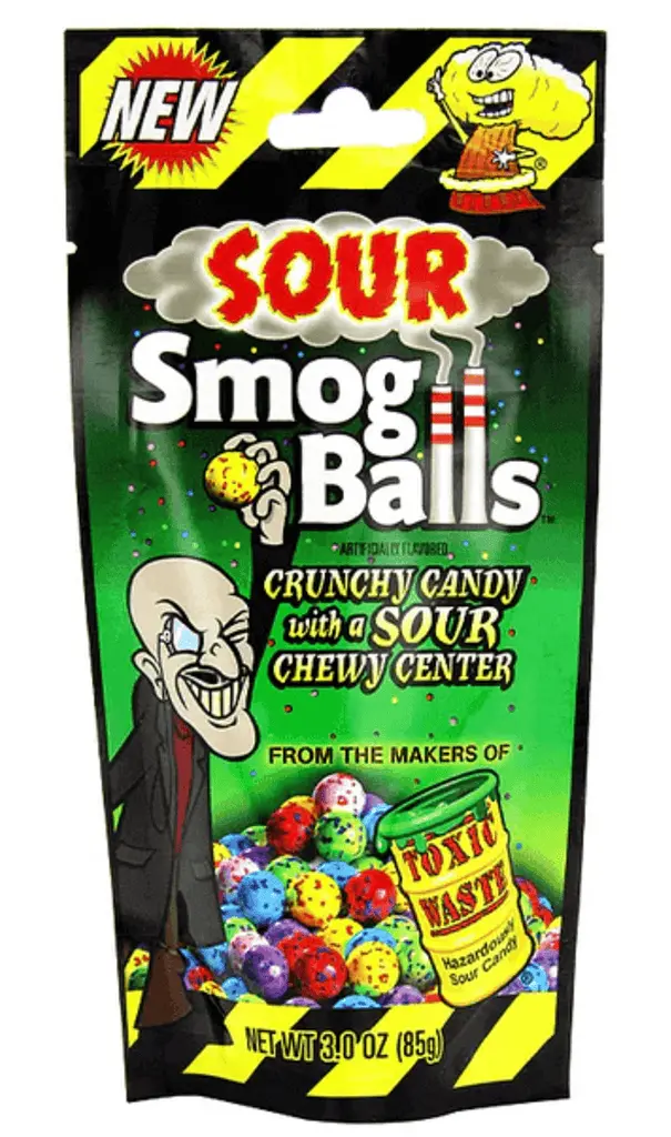 Кислі цукерки Toxic Waste Sour Smog Balls 85г