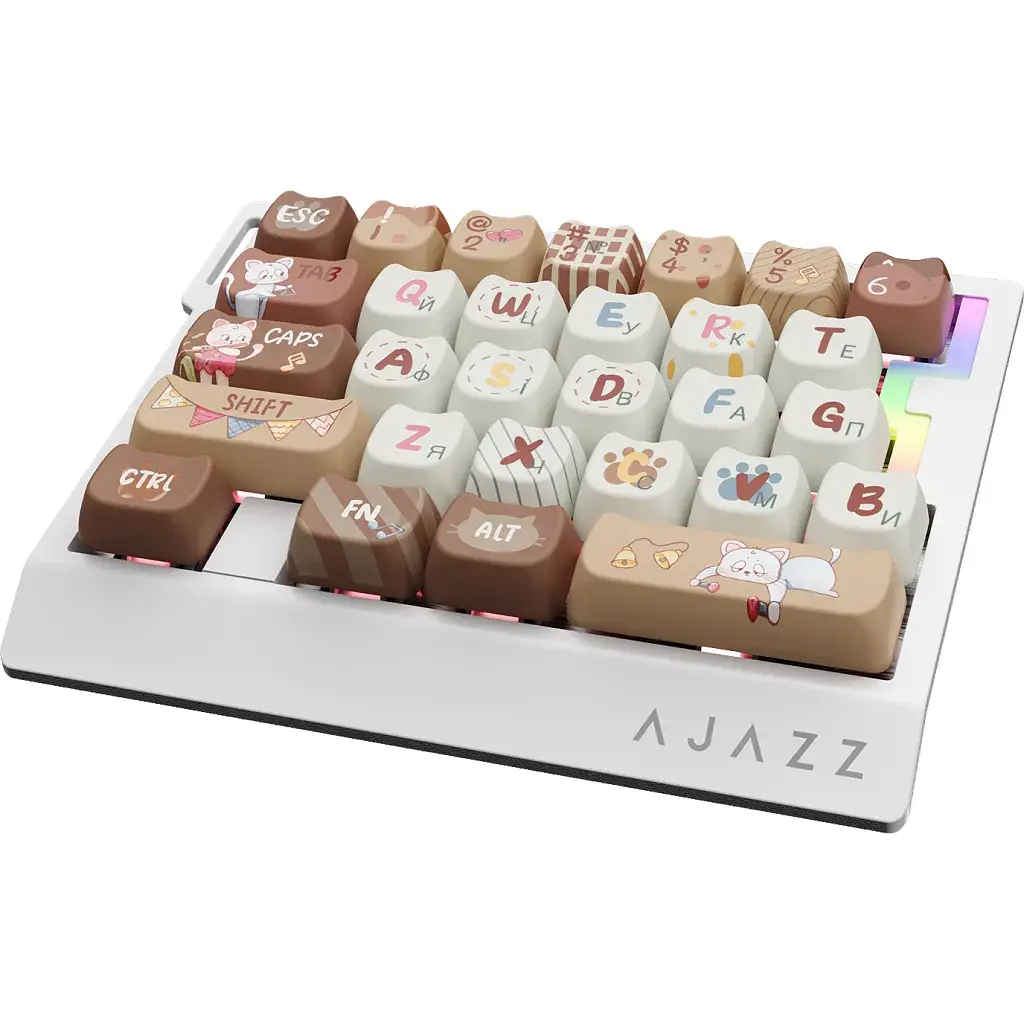 Клавіатура Ajazz AK029 Meow Magnetic Switch USB UA Beige (AK029-M-Y) - фото 4