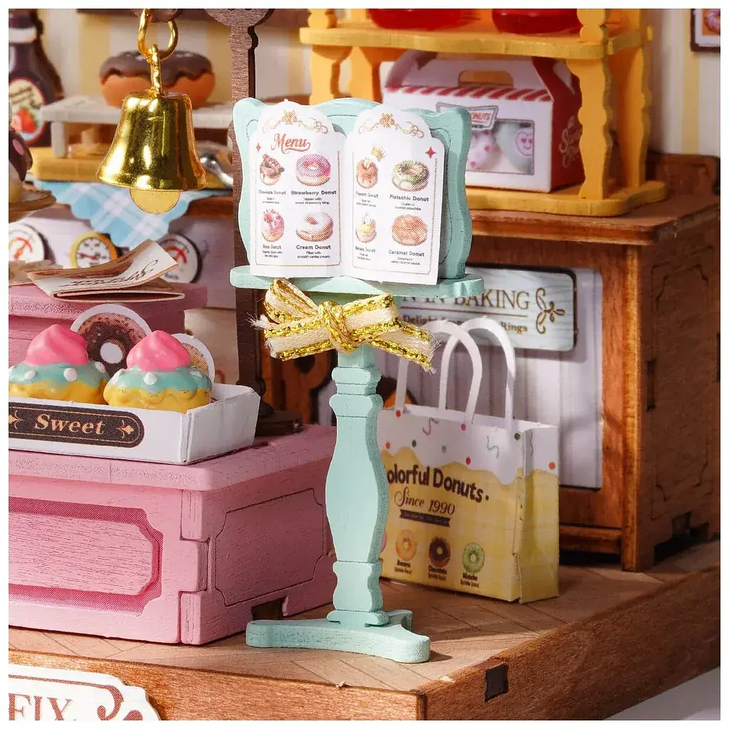 Конструктор Robotime Rolife дерев'яний 3D Магазин пончиків Sweetie's (DS051) - фото 5