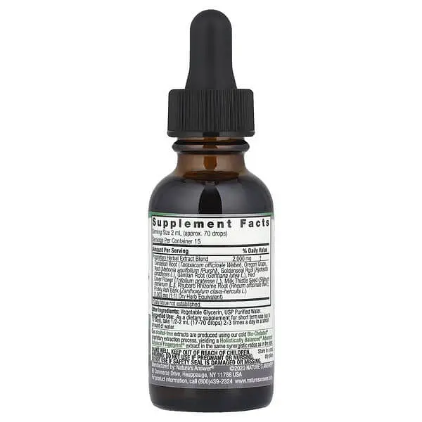 Поддержка печени и желчного Liver Support Herbal Blend 2,000 mg 30 ml Nature's Answer vit0005147 - фото 2