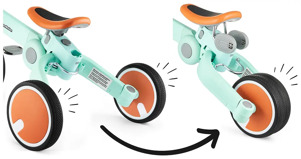 Дитячий триколісний велосипед HyperMotion Tobi Rocket з батьківською ручкою 17 см 20 см grey (TOBI ROCKET HYP GRAY) - фото 4