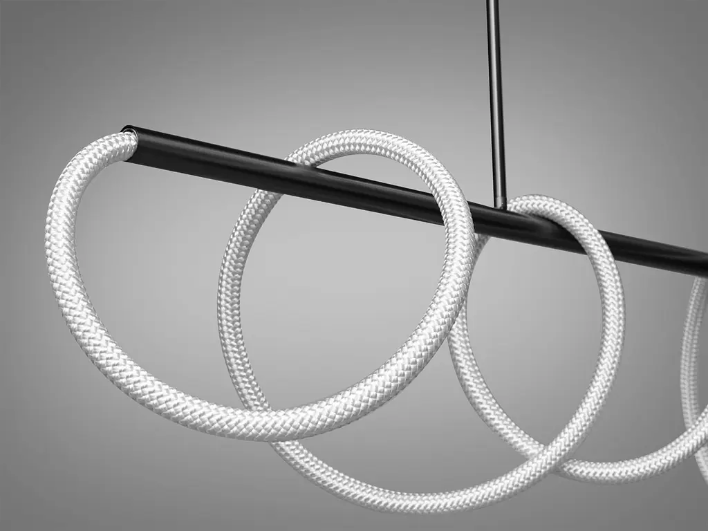 Люстра стельова LED Diasha 9752-L1500BHR Роплайт, 48W, чорний, регульована висота, для вітальні, кухні, офісу - фото 5