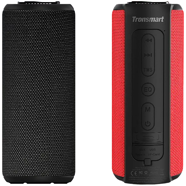 Колонка Tronsmart Element T6 бездротова портативна Bluetooth 25 ватів червона - фото 2