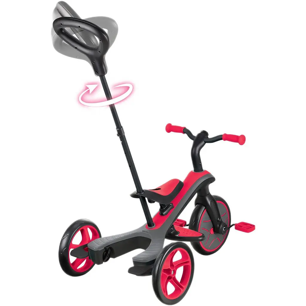 Велосипед трехколесный Globber Explorer Trike 4 в 1 красный (632-102-3) - фото 3