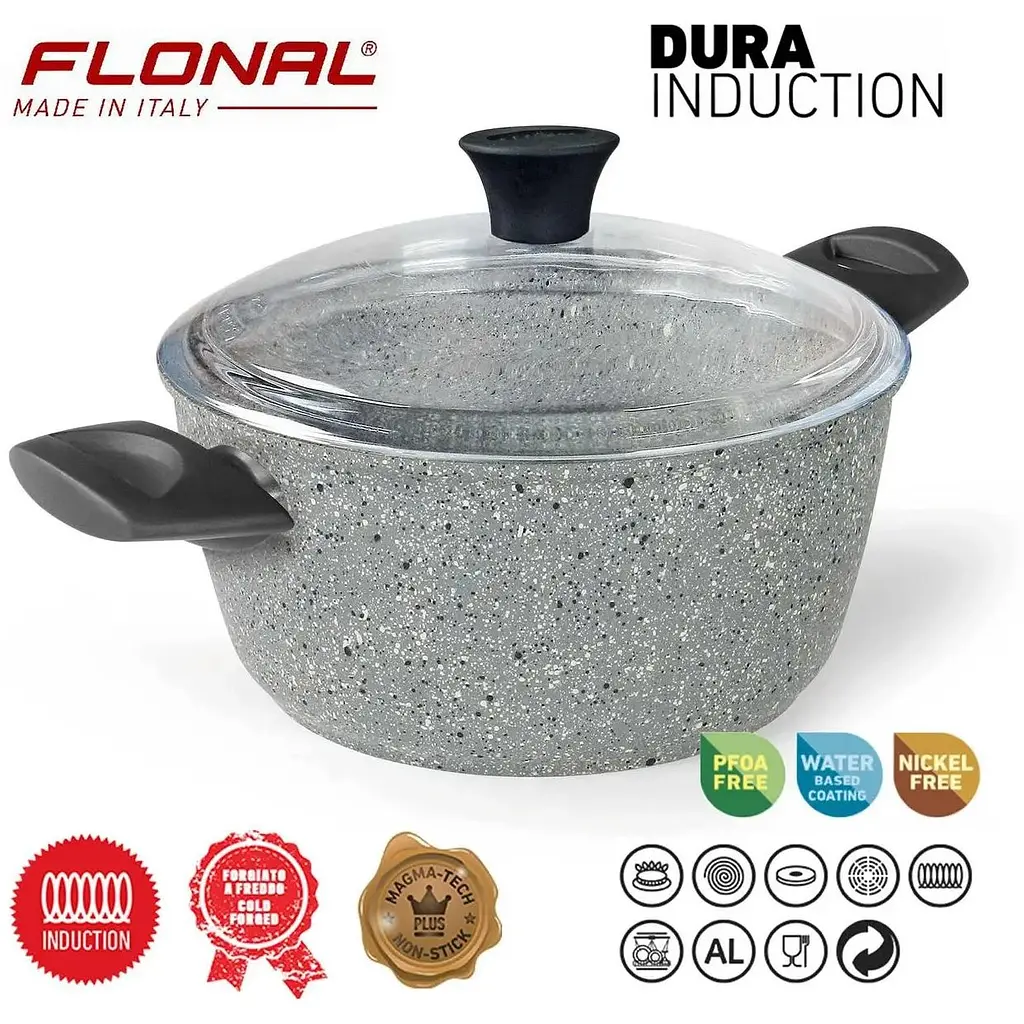 Кастрюля Flonal Dura Induction 2.4 л алюминиевая с крышкой (DUICV2030) - фото 2