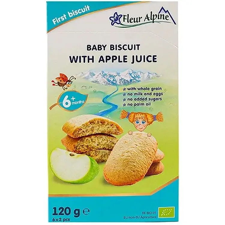 Дитяче печиво Fleur Alpine з яблучним соком, 120 г