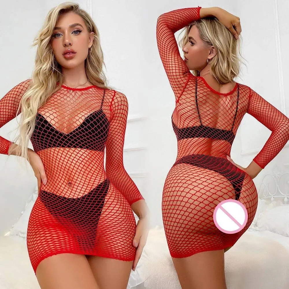 Міні-сукня відкрита та спокуслива S/M/L червона K0758-3 - фото 5