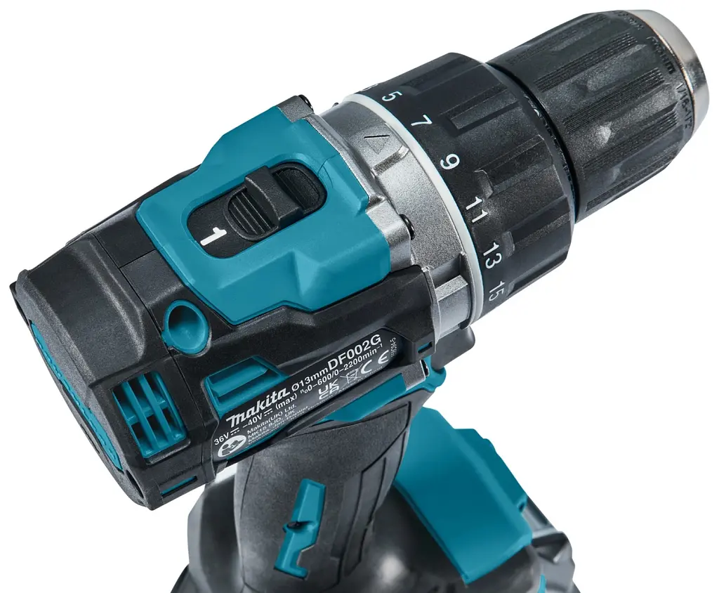 Шурупокрут-дриль акумуляторний Makita DF002GZ (64 Нм, 1.5-13 мм, BL, XGT, без акумуляторів та зарядного пристрою) - фото 4
