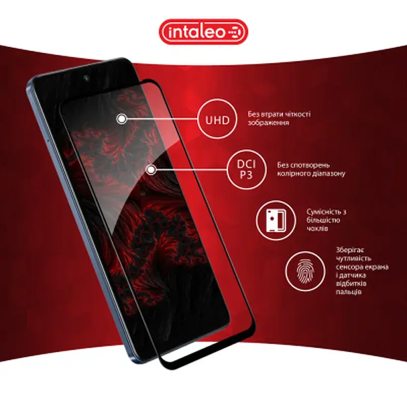 Скло захисне Intaleo Full Glue Infinix Hot 50 5G Black (1283126606939) - фото 4