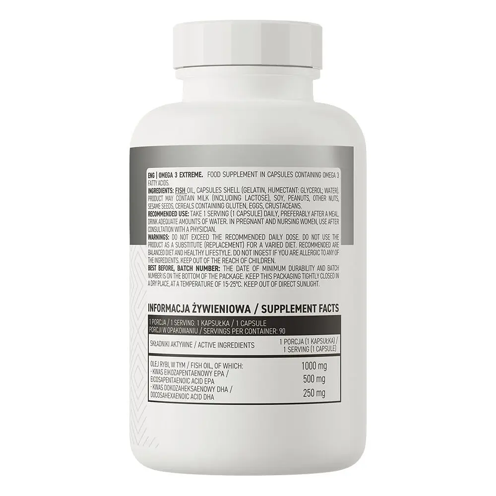Жирные кислоты OstroVit Omega 3 Extreme, 90 капсул - фото 2