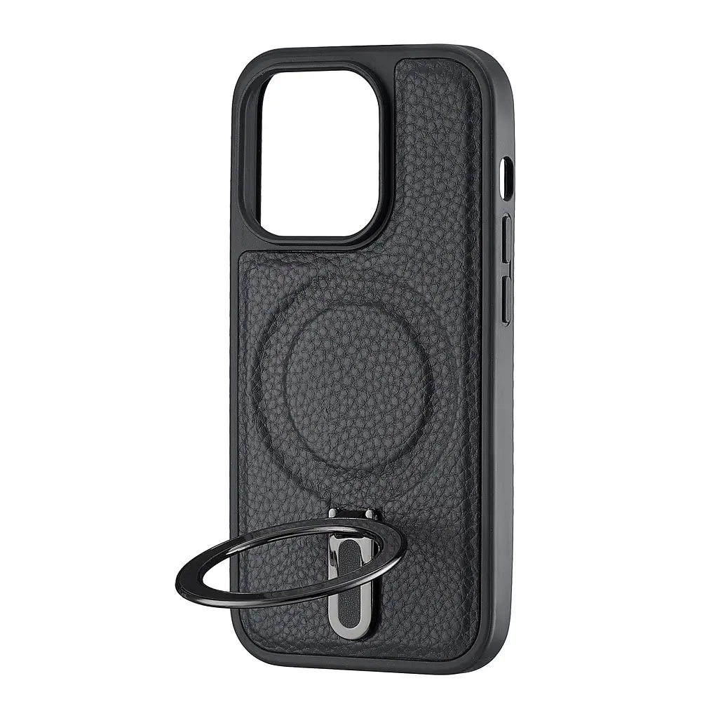 Чохол Jinduka Leather Ringo iPhone 14 Pro Black - фото 4