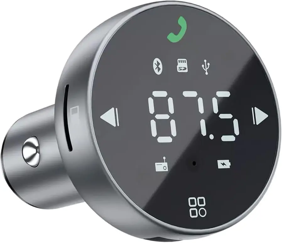 Автомобільний зарядний пристрій Proove FM Launcher Sound Sync 30W (PD+QC3.0) Type-C+USB gray (FMSS30110003) - фото 2