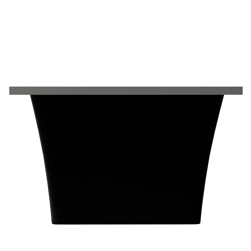 Ванна окремостояча матова Amidicon Tytul 185x85 чорна з литого каменю TYTUL_185_BLACK_MAT, Чорний матовий - фото 9
