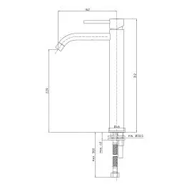 Змішувач для раковини високий Paffoni Light без донного клапана black nickel brushed LIG081NKNSP, Никель - фото 3