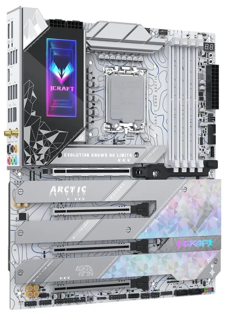 Материнська плата MAXSUN iCraft Z890 ARCTIC (MS-ICRAFT Z890 ARCTIC) (Socket 1851, Intel Z890, ATX) - фото 3