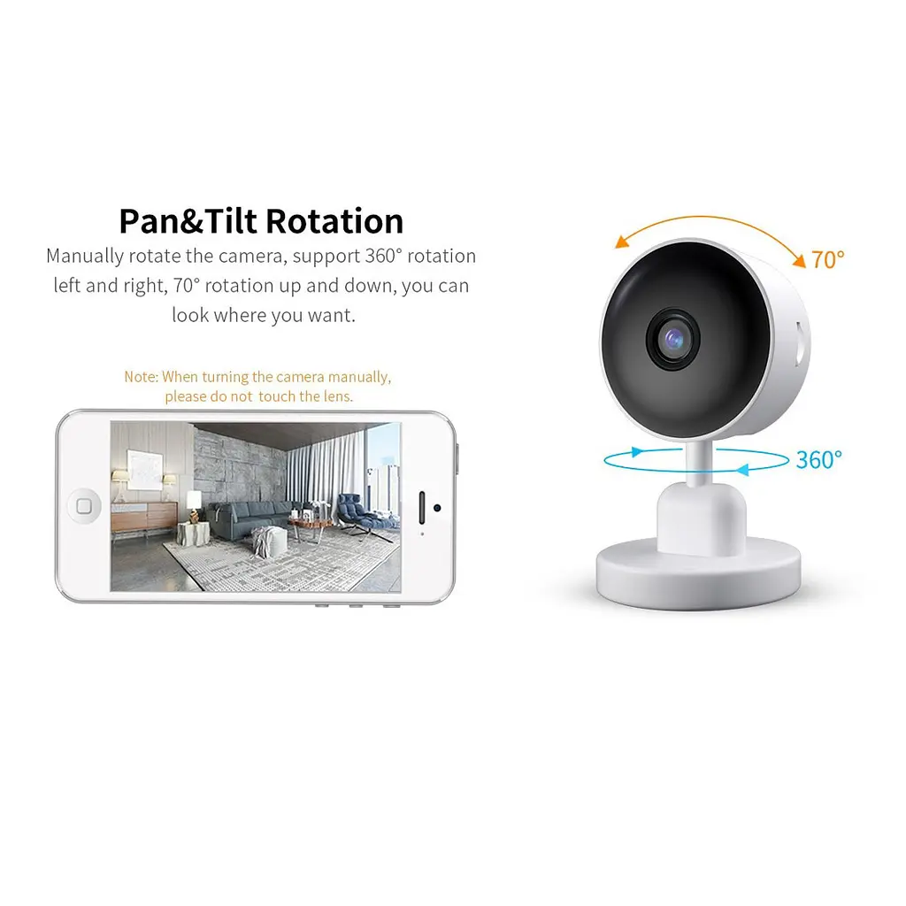 Видеоняня WiFi Smart Camera 1080P, беспроводная IP-камера с датчиком движения, ночным видением - фото 8