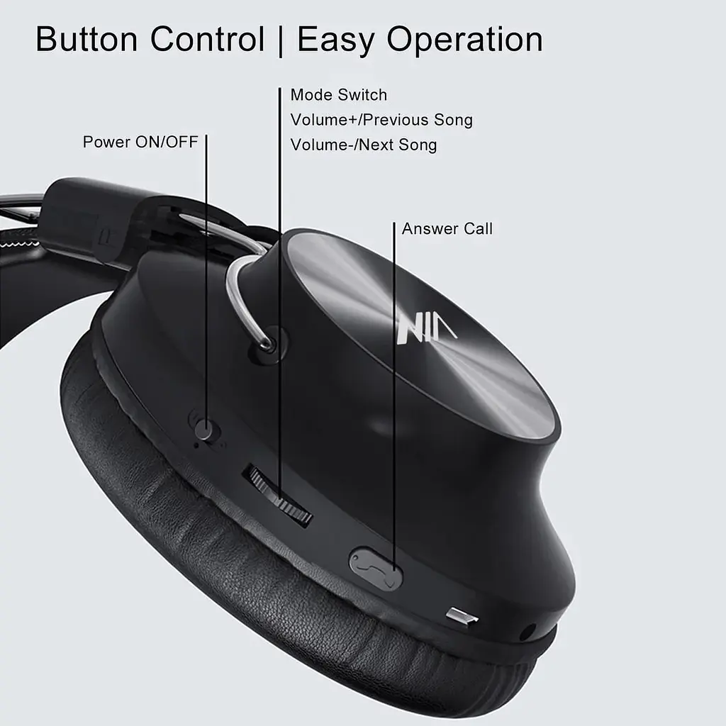 Бездротові навушники NIA S4000 Bluetooth 3,5 мм AUX - фото 5
