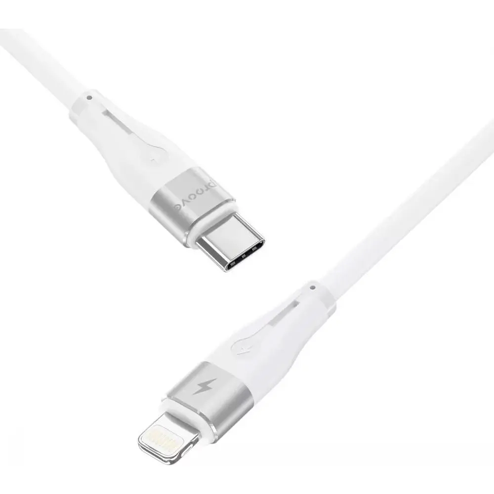 Кабель Proove Soft Silicone USB-C to Lightning 27W 1m White (CCSO27002102) [130631] - фото 2