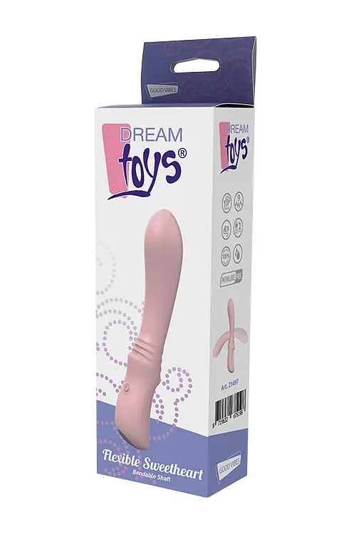 Вібратор для точки G Dreamtoys Flexible Sweetheart 18.5 см світло-рожевий - фото 5
