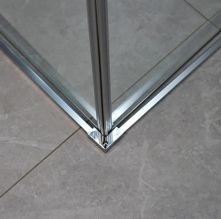 Душова кабіна Dusel DL194 Chrome 90x90, Хром, Універсальна, прозорий, хром, 90x90 - фото 3