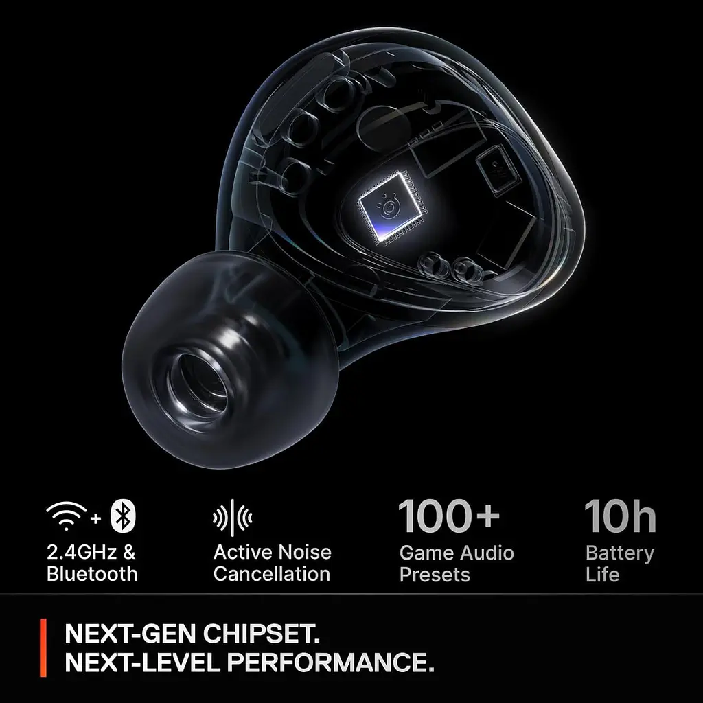 Навушники SteelSeries Arctis GameBuds TWS Bluetooth White (61682) - фото 6