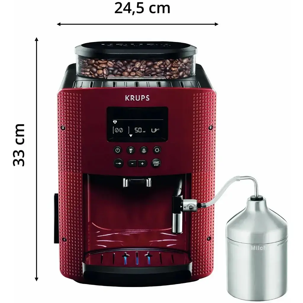 Кавомашина Krups Essential 1.7 л бордово-чорна (EA816570) - фото 2