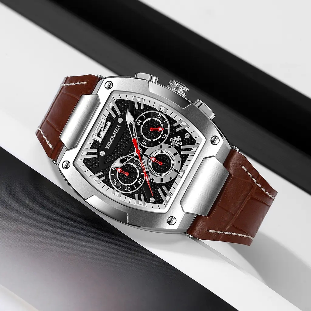 Годинник наручний чоловічий 9357SIBN Silver-Brown Skmei acs0030880 - фото 3