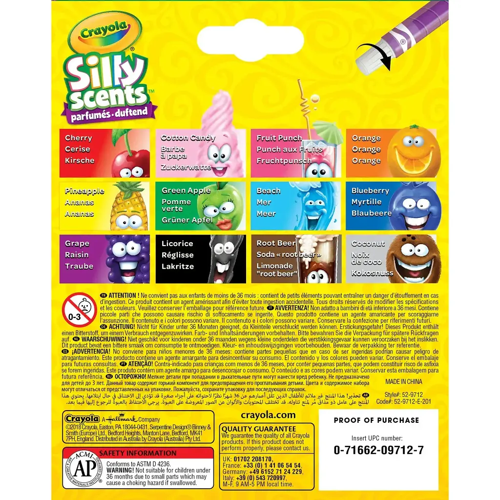 Набір воскової крейди Crayola Silly Scents Твіст ароматизований 12 шт. (52-9712) - фото 3