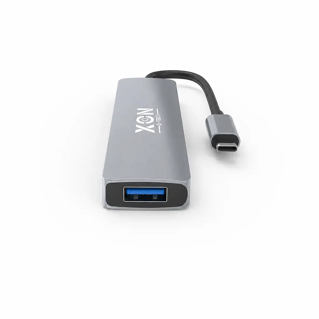 USB-хаб XON SmartHub 6 в 1 (SD/TF + Type-C + USB3.0 + 2хUSB2.0) Сірий (UHCHP062322G 5139) - фото 3