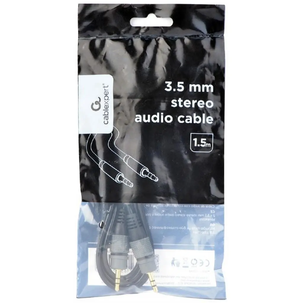 Кабель мультимедійний Jack 3.5mm M to Jack 3.5mm M 1.5m Cablexpert (CCAP-3535MM-1.5M) - фото 2