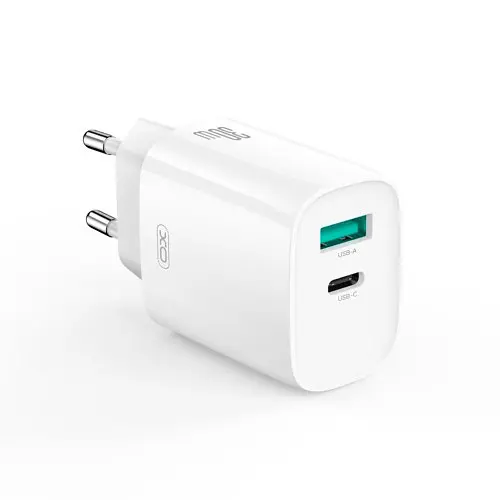 Мережевий зарядний пристрій XO CE30 30W 1USB-A+1USB-C fast charger Білий - фото 8