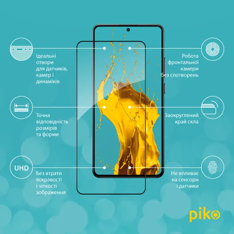 Скло захисне Piko Full Glue Xiaomi Poco X7 Pro Black (1283126607868) - фото 2